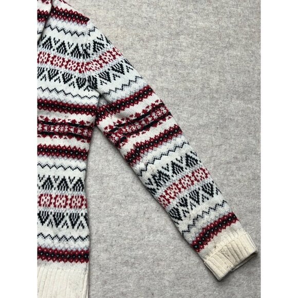 Cambridge Dry Goods Lambs Wool Blend Button Down Cardigan Sweater Med Holiday - Picture 4 of 8